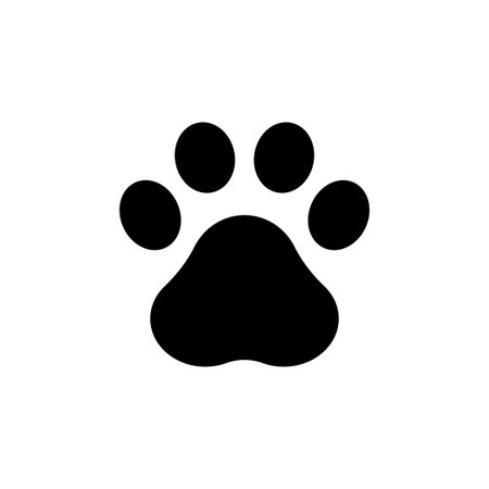 Animal paw print icon isolated on white backgroundのイラスト素材