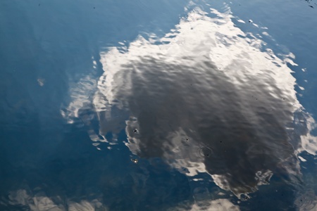 Cloud Reflection in the Pondの写真素材