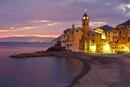 Tirrenian Sunset in Italyの写真素材