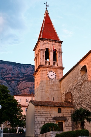 Saint Marks Church in Makarska, Croatiaの写真素材