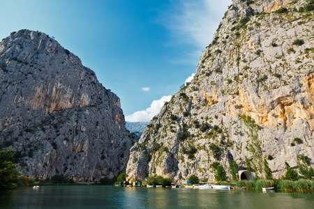 Canyon of Mountain River near Split, Croatiaの写真素材