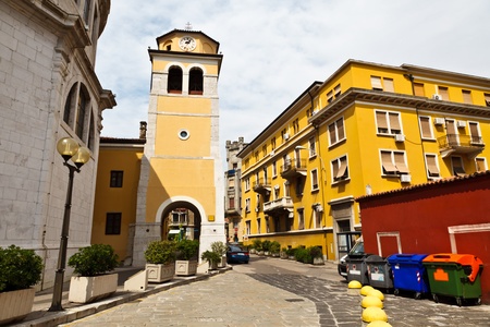 Bell Tower with Clock in Rijeka, Croatiaの写真素材