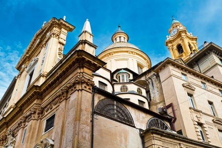 Old Church of Saint Andrew (Andrea) in Genoa, Italyの写真素材