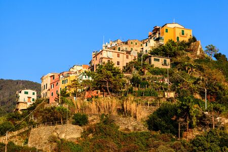 Sunset in the Village of Corniglia in Cinque Terre, Italy