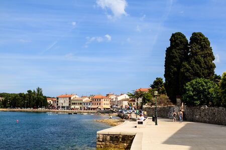 Sunny Embankment in Porec, Croatiaの写真素材