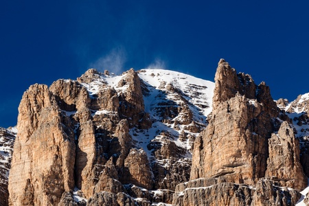 Passo Pordoi Peak near Ski Resort of Canazei, Dolomites Alps, Italyの写真素材