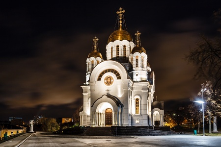 Church of George Victorious in Samara, Russiaの写真素材