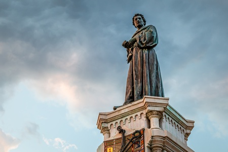 Poet Andrija Kacic-Miosic Monument in Makarska, Dalmatia, Croatiaの写真素材