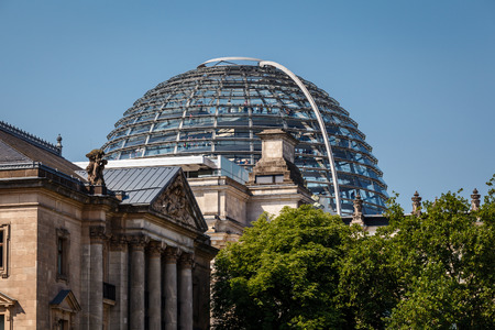 The Roof of Reichstag Building in Berlin, Germanyの写真素材