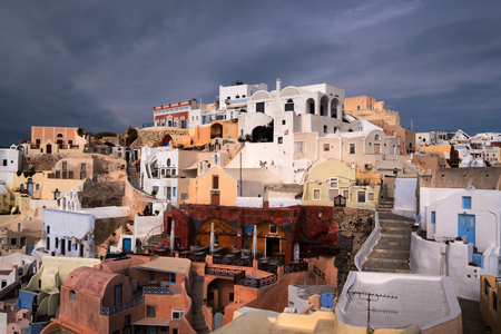 White Houses of Oia Village, Santorini, Greeceの写真素材