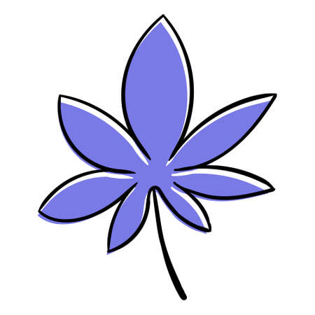 Hand drawn plant leaf illustration for decoration and ornament design.のイラスト素材