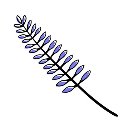 Hand drawn plant leaf illustration for decoration and ornament design.のイラスト素材