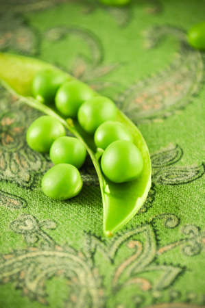 Close up of a Pea Pod の写真素材