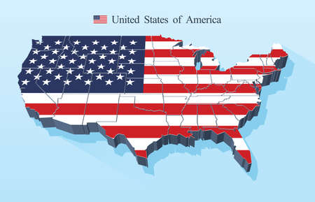 USA map vectorのイラスト素材