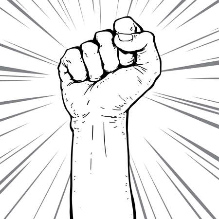 Fist hand, Protest symbol. Power signのイラスト素材