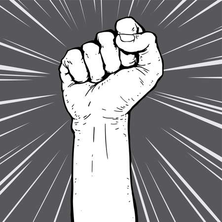 Fist hand, Protest symbol. Power signのイラスト素材