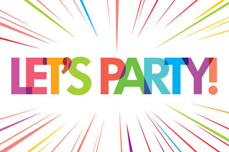 Let's party illustration vectorのイラスト素材