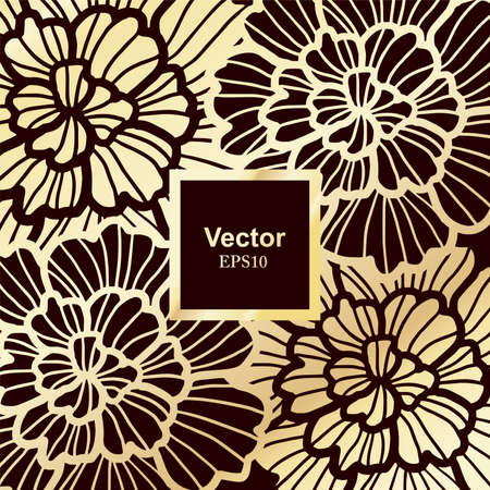 Asia Chinese new year style flower patternのイラスト素材