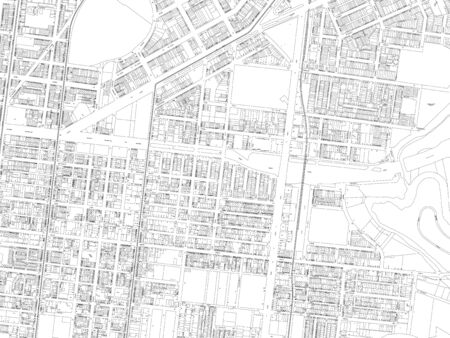 city map drawing black and white