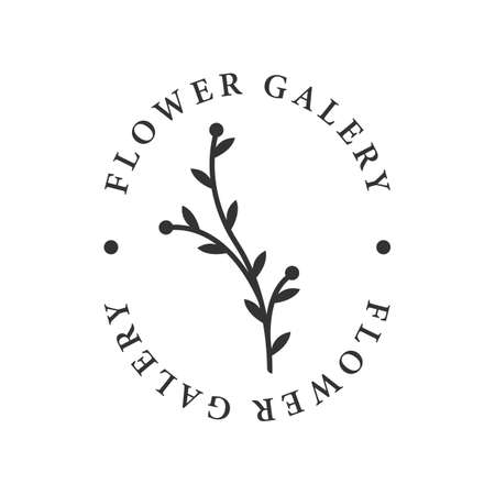 Cosmetic flower beauty woman fashion logo design templateのイラスト素材