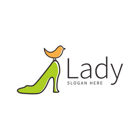 Fashion women boutique clothing beautiful logo design template inspirationのイラスト素材