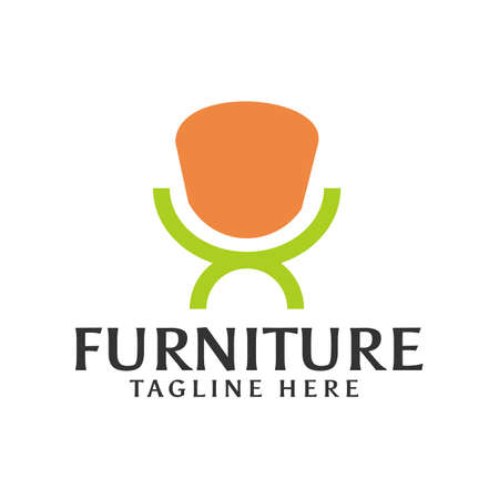 Furniture lamp chair interior logo design template inspirationのイラスト素材