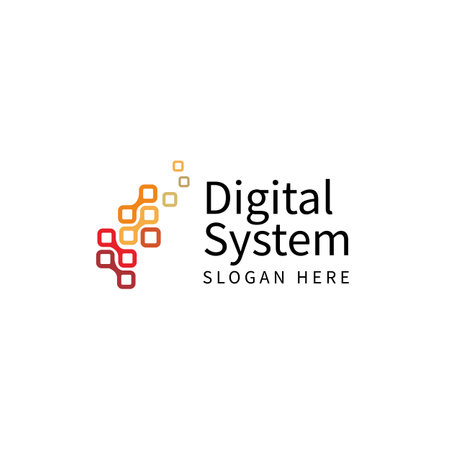 Digital data sytem scurity logo designのイラスト素材