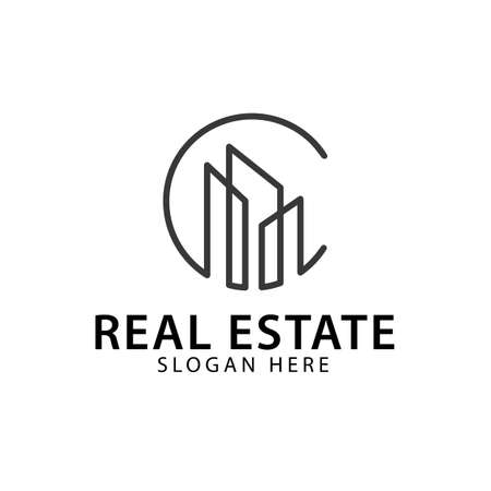 Realestate house resident logo designのイラスト素材