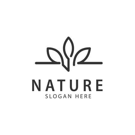 nature line logo template for boutiqueのイラスト素材