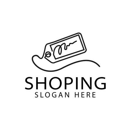 Shoping fashion store retail logo designのイラスト素材