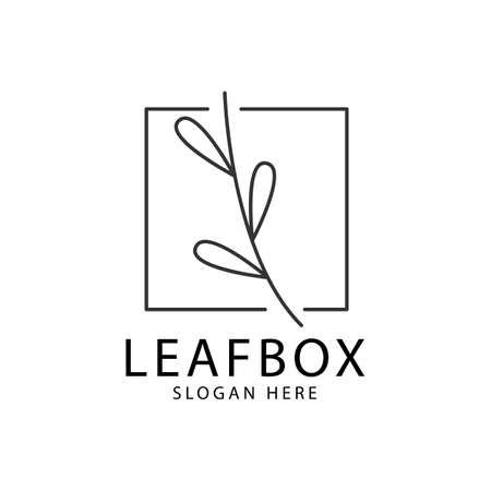 Floral rose leaf beauty logo design template inspirationのイラスト素材