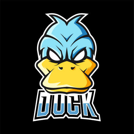 Duck sport or esport gaming mascot logo template, for your teamのイラスト素材
