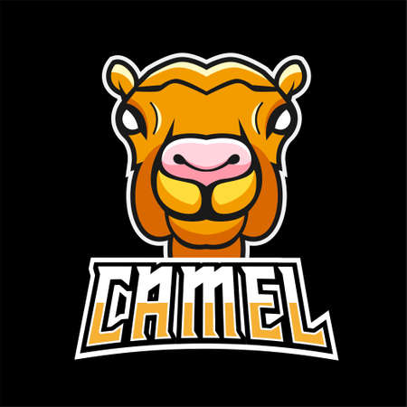 Camel sport or esport gaming mascot logo template, for your teamのイラスト素材