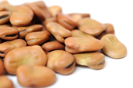 a group of fava bean on white