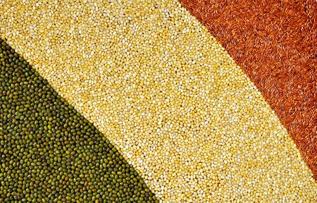 waxed mung bean and brown rice  for background uses