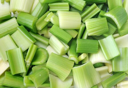 chopped celery for  background  usesの写真素材