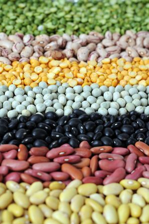 mix of beans and pea for background
