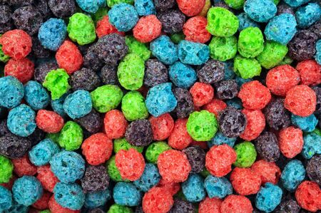 colorful cereal for breakfastの写真素材