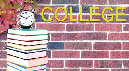 education concept with book and accessoryの写真素材