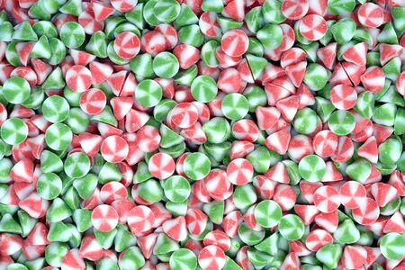  pile of colorful chip for Christmas cookie baking