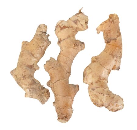 fresh ginger isolated on white background
