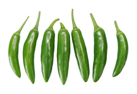 Jalapeno  Peppers isolated on  White Background の写真素材