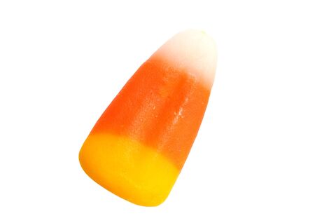 a tooth colorful candy isolated on white