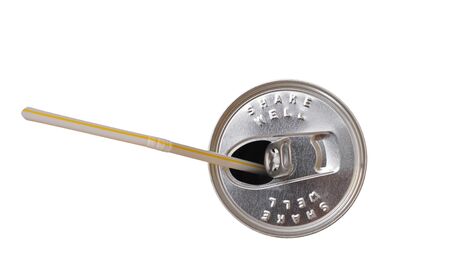 opened can juiceの写真素材