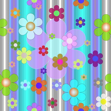  Vector a background with flowersのイラスト素材
