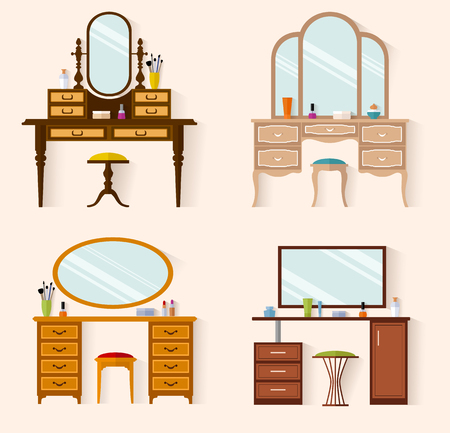 Collection of Vector dressing tableのイラスト素材
