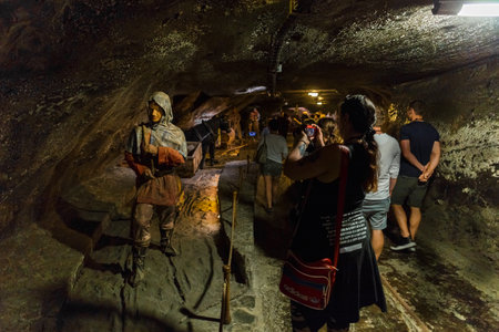 WIELICZKA, POLAND - JUNE 3, 2019: Wieliczka Salt Mine, UNESCO World Heritage Site in the town of Wieliczka, southern Polandのeditorial素材
