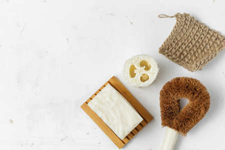Set of Zero Waste products for Sustainable Dish Washing, Luffa Sponge, Vegan Dishwashing Solid Soap,...