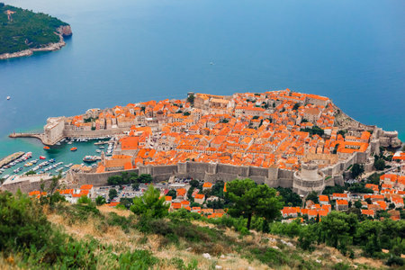 Old City of Dubrovnik, Prominent travel destination in Croatia, Dalmatia Regionの写真素材