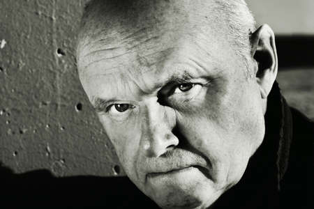 Portrait. Man. Looking.の写真素材